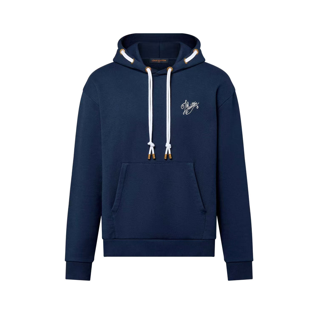 Louis Vuitton Men's And Women's Spring/fall Fashion Casual Hooded Pullover Solid Color Logo Print Drawstring Hoodie Sweatshirt #79211