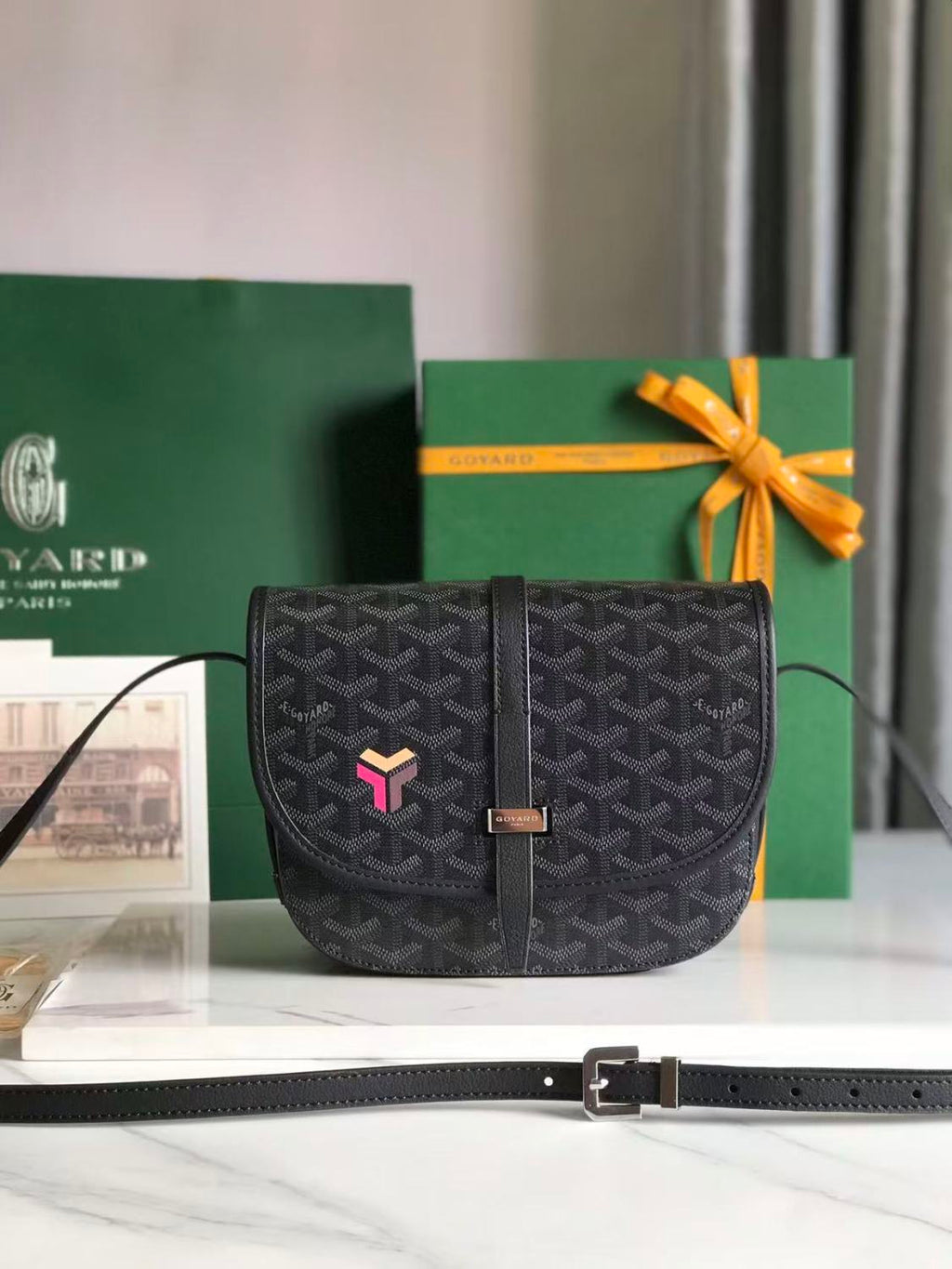 GOYARD Belvedere Bag Limited Edition Small Size Fashion Trend Logo Satchel Bag Simple Elegant Adjustable Shoulder Bags #82675A