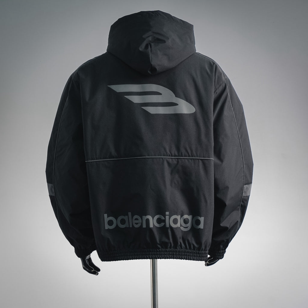 Balenciaga Men's 3b Sports Icon Ski Tracksuit Parka in Black #337220