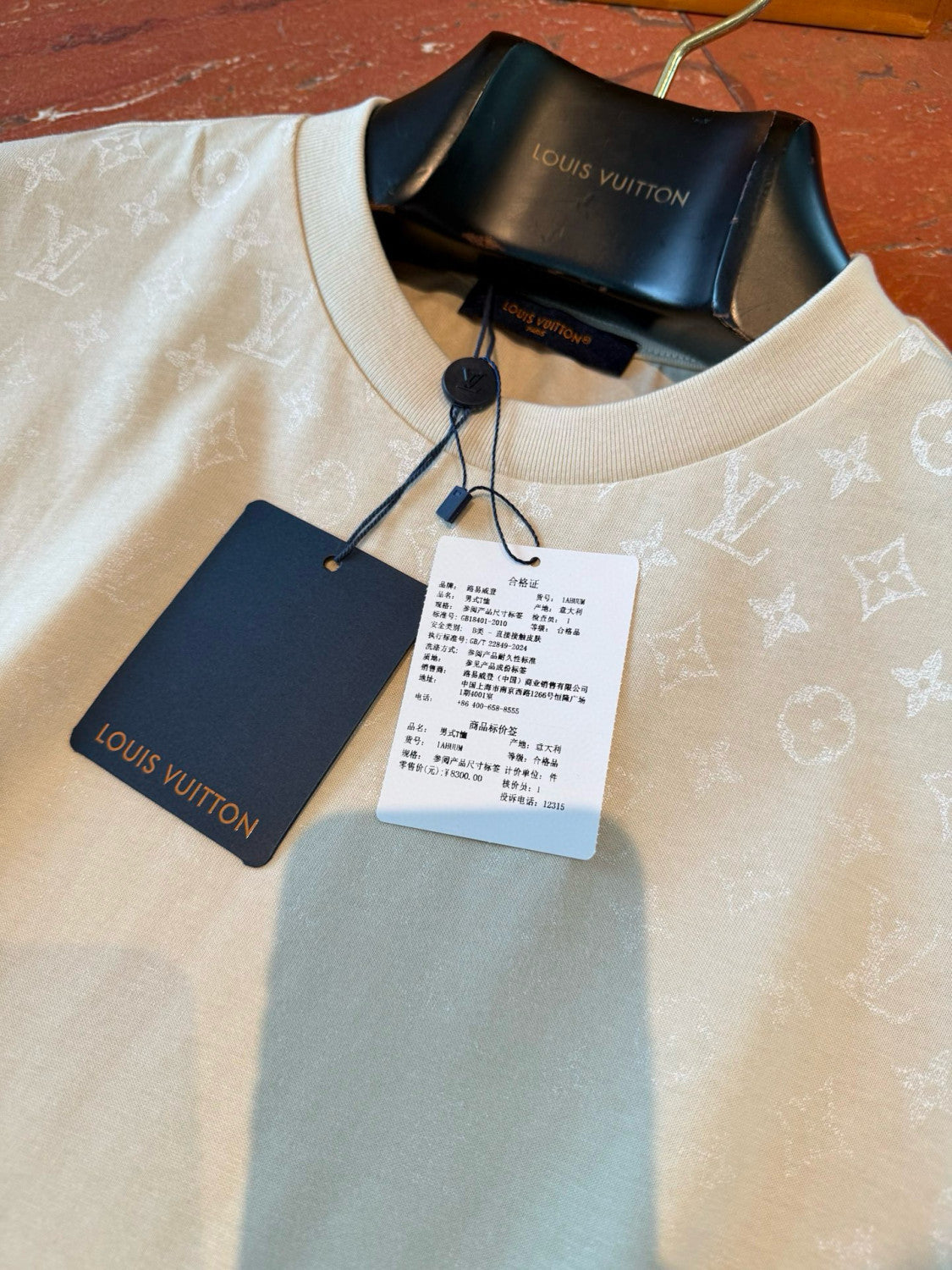 Louis Vuitton Men's Summer Solid Color Gradient Print Round Neck Cotton Short Sleeve T-Shirt #76738