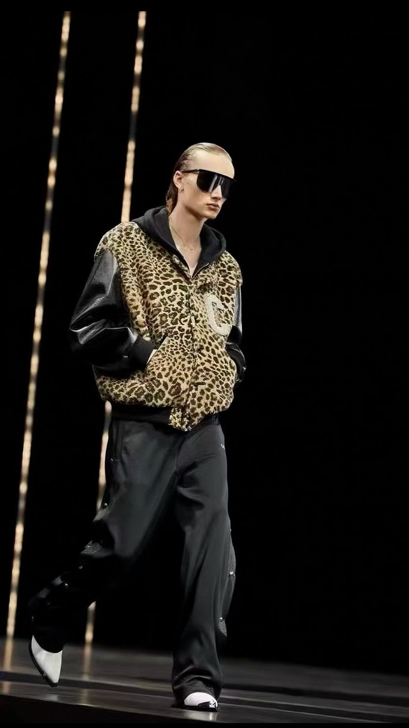 Celine Crystal-Embellished Leopard-Print Bomber Jacket #336558