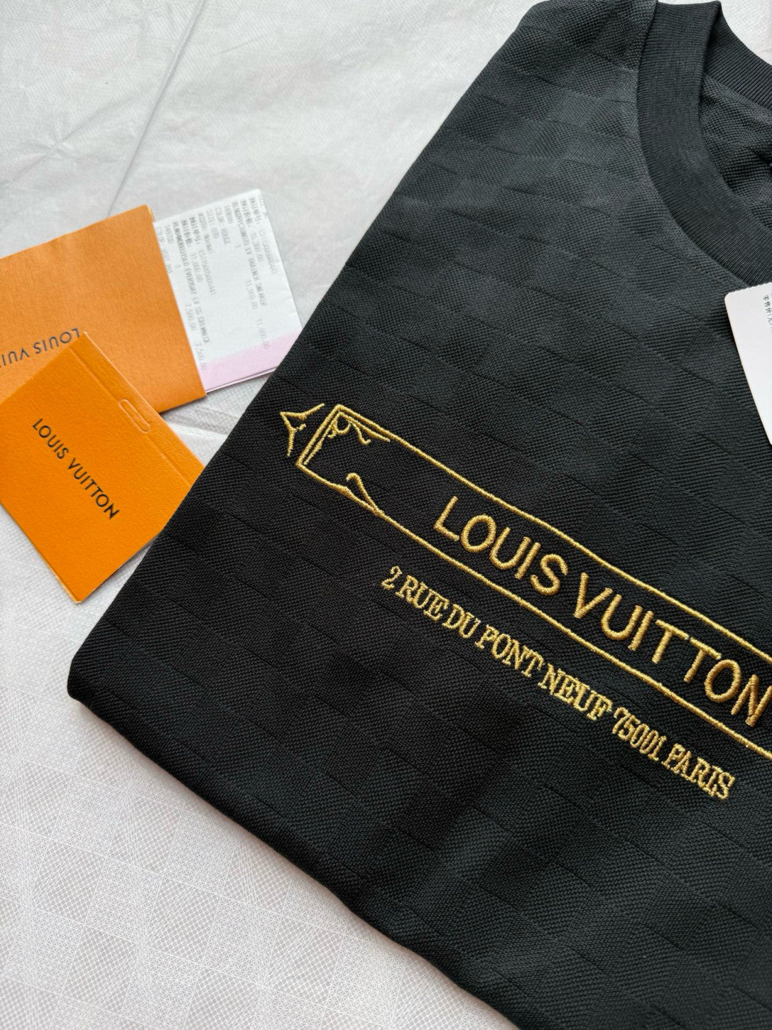 Louis Vuitton Men's Summer Solid Color Embroidered Letter Print Round Neck Cotton Short Sleeve T-Shirt #76463