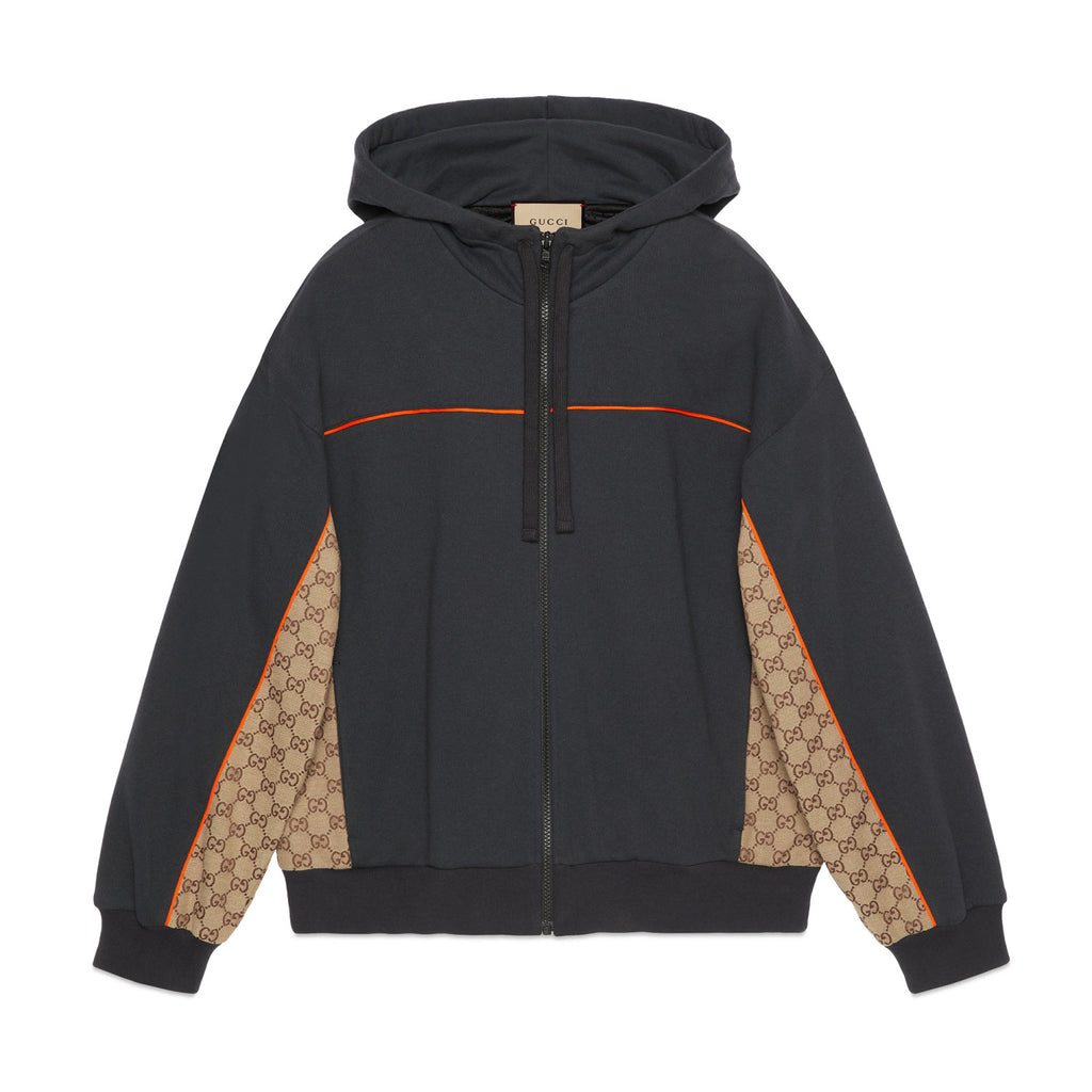 Gucci Men's Spring and Autumn Patchwork Logo Jacquard Zipper Hooded Long Sleeve Jacket Lace-Up Casual Shorts Pants Suit Set #98839