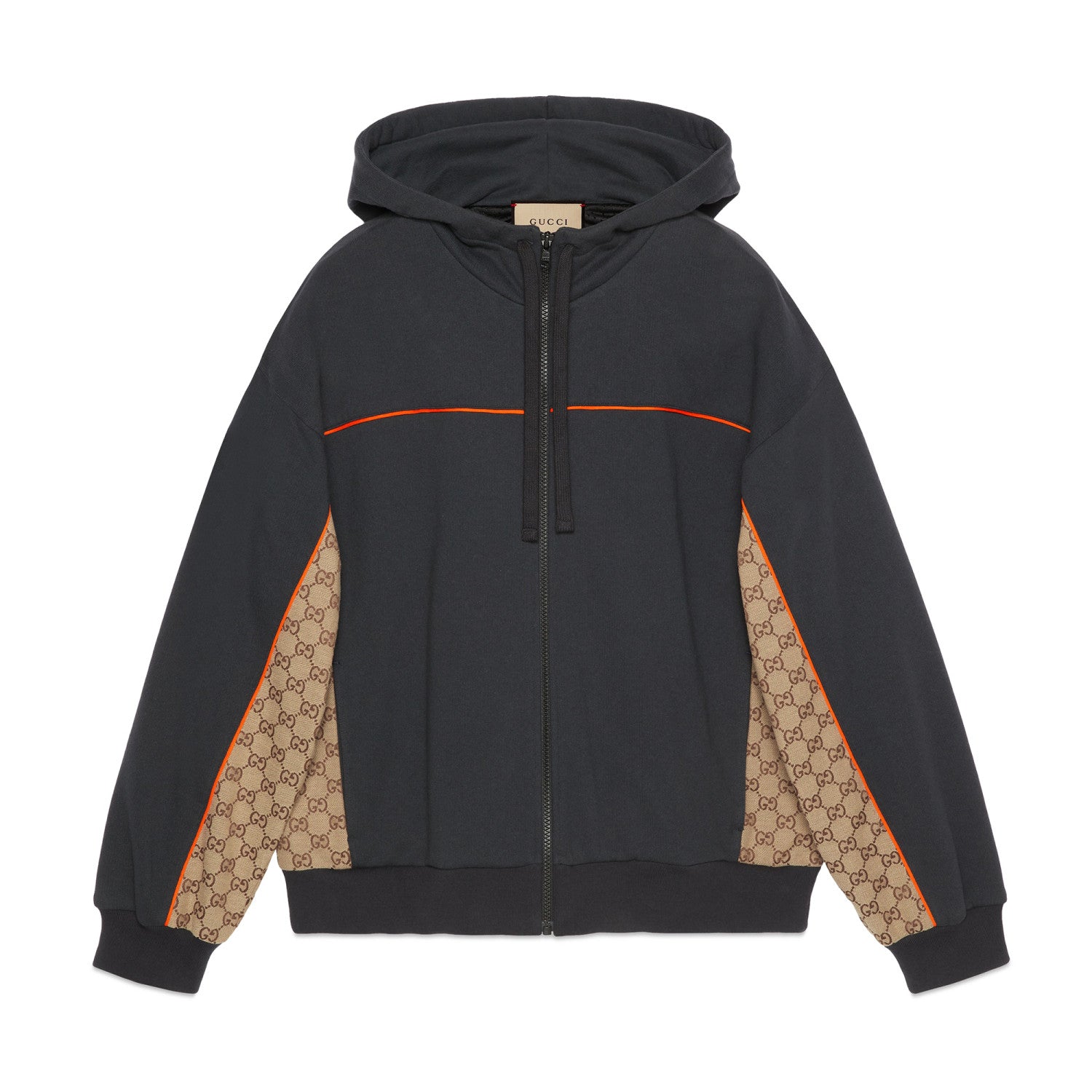 Gucci Men's Spring and Autumn Patchwork Logo Jacquard Zipper Hooded Long Sleeve Jacket Lace-Up Casual Shorts Pants Suit Set #98839