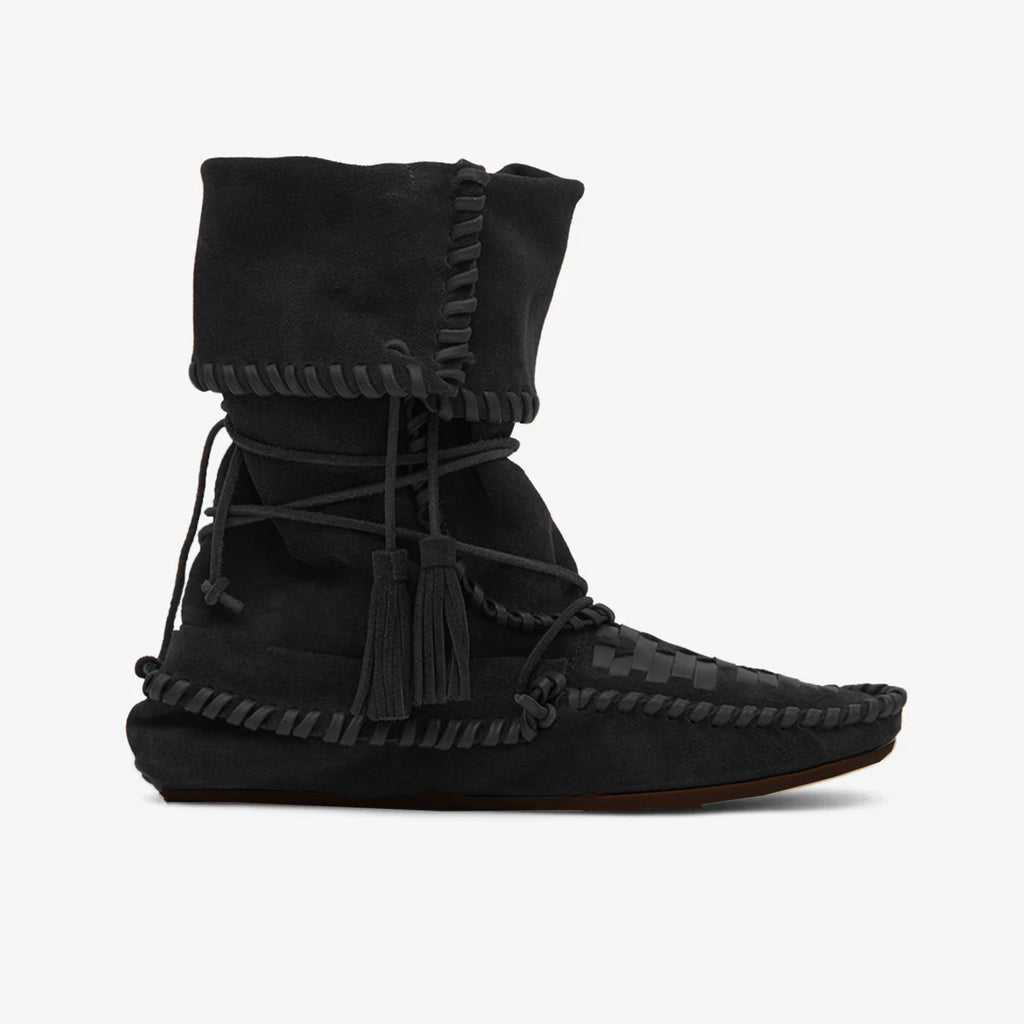 Isabel Marant Winki Boots In Braided And Suede Leather Women's Autumn and Winter Solid Colour Fashion Fringe Cow Suede Fashion Woven Vintage Boots Heel Height 2cm Shoes Ngvp #1634