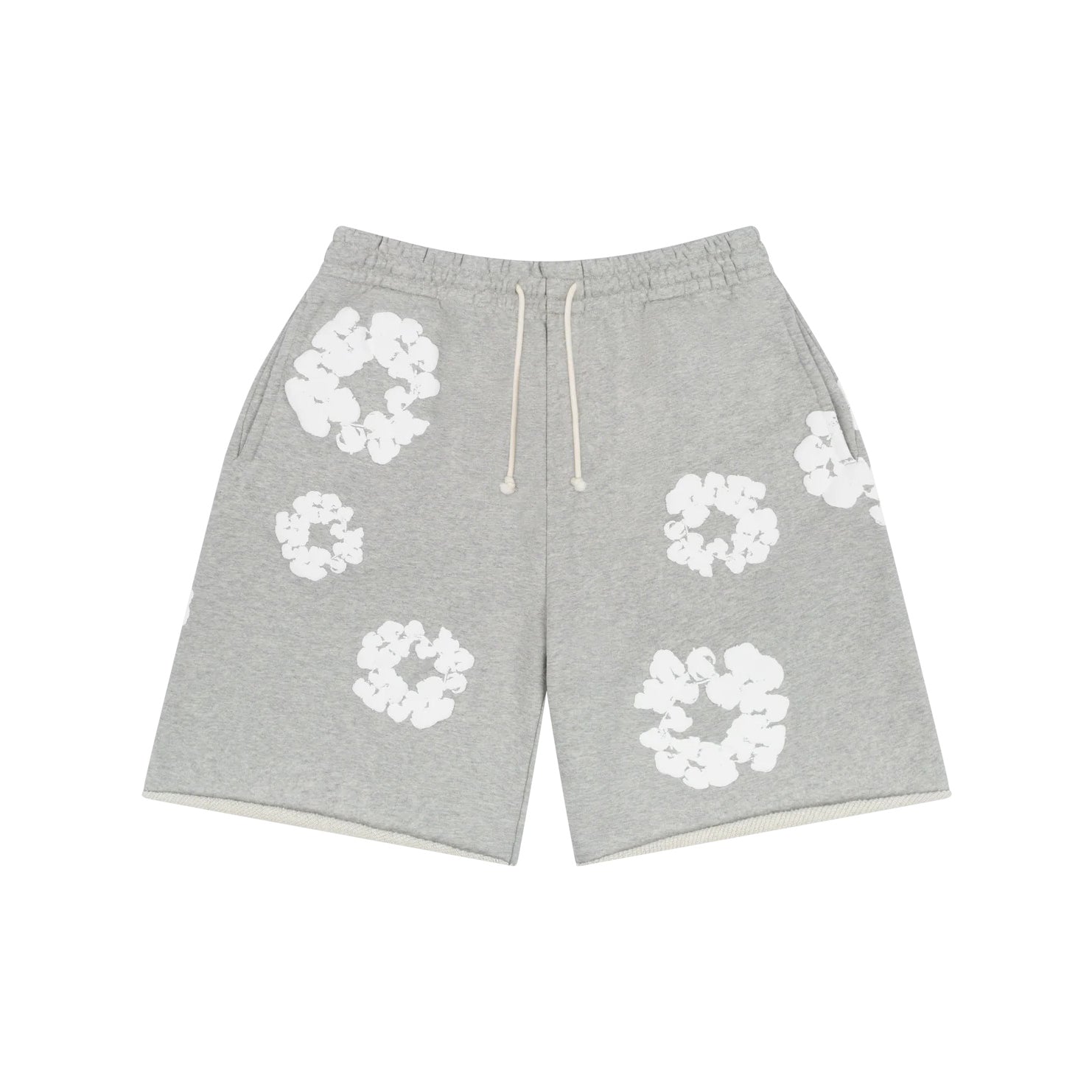 Denim Tears Men's And Women's Summer Fashion Casual Solid-color Printed Pattern Waist Elastic Drawstring Loose Fit Relaxed Shorts #79534