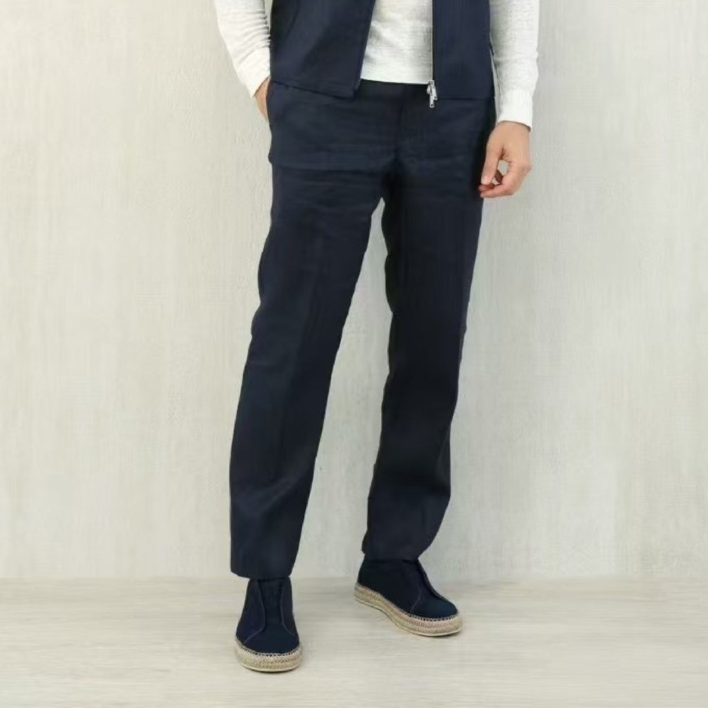 Ermenegildo Zegna Men's Spring And Summer Solid Color Casual Comfortable Elastic Waist Trousers Pants #75522