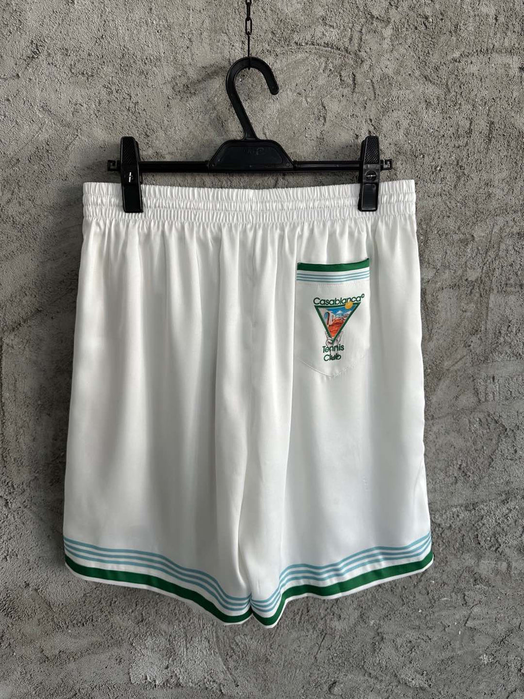 Casablanca Metaphysical Tennis Icon Short Sleeve Silk Shirt Shorts #337184