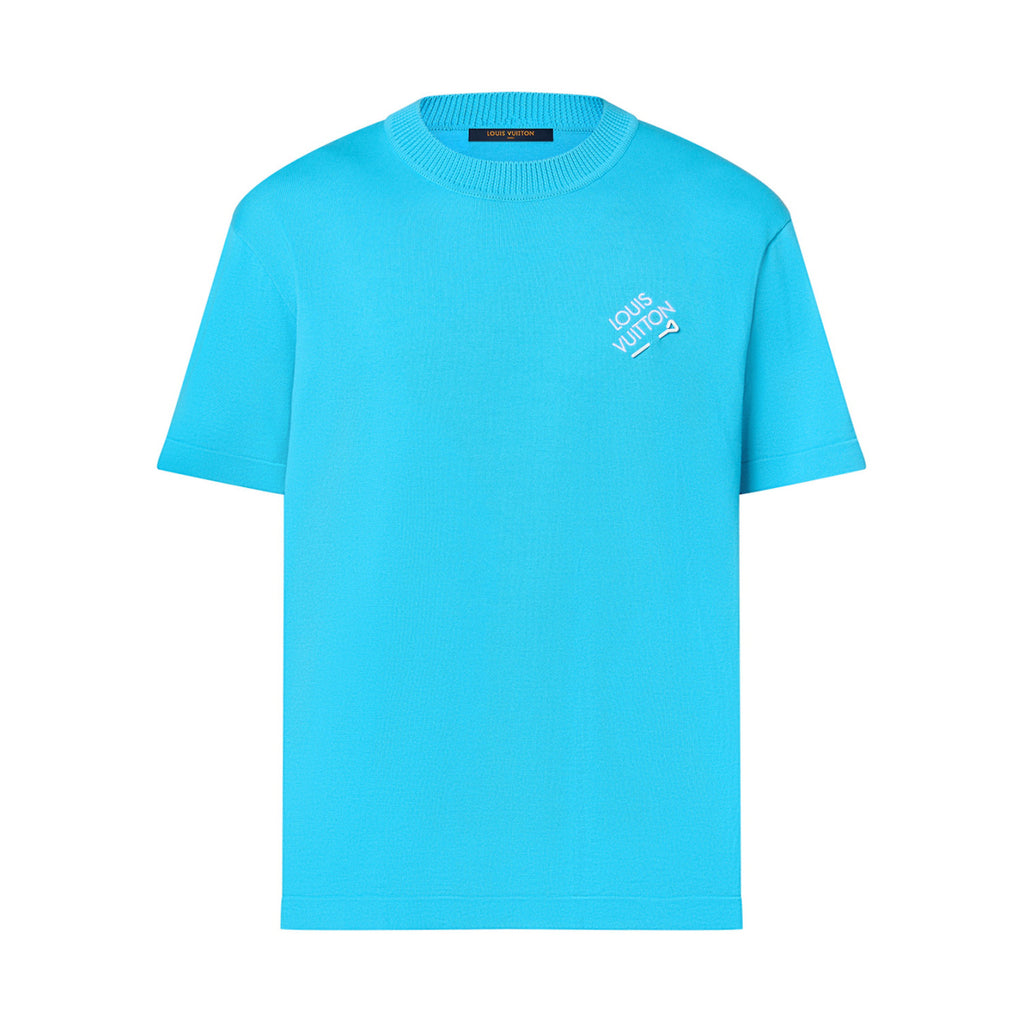 Louis Vuitton Men's Summer Embroidered Logo Round Neck Cotton Short Sleeve T-Shirt #98647