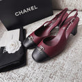 Chanel Cc Diamond Logo Lambskin High Heel Sandals #336670