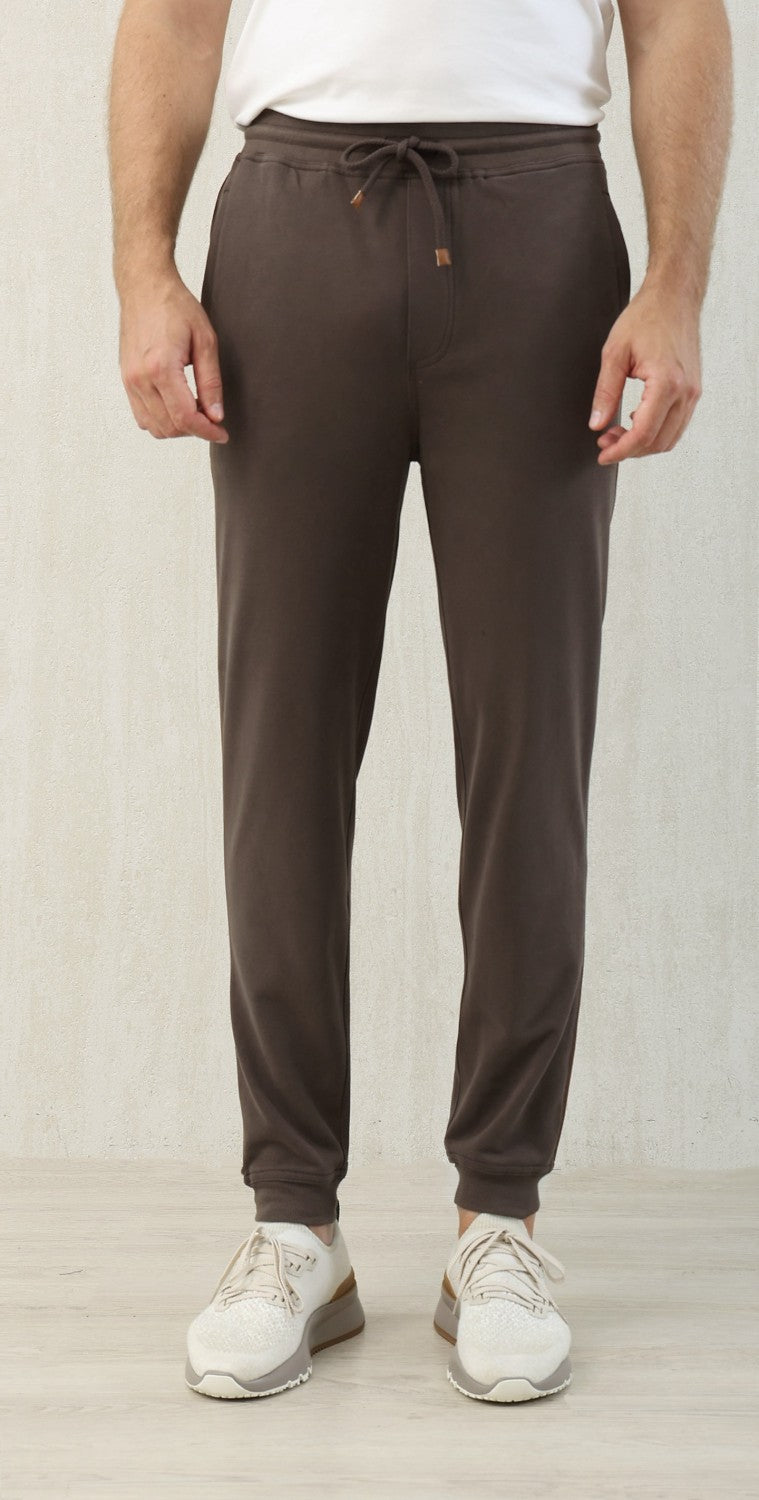 Brunello Cucinelli Men's Lace-up Sweatpants Four Seasons Solid Color Cotton Casual Drawstring Trousers Pants Ngvp #1767