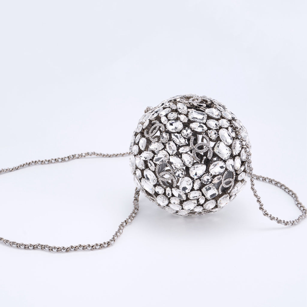 Chanel Women's Crystal Diamond Spherical Chain Single Shoulder Evening Bag Bags #77237