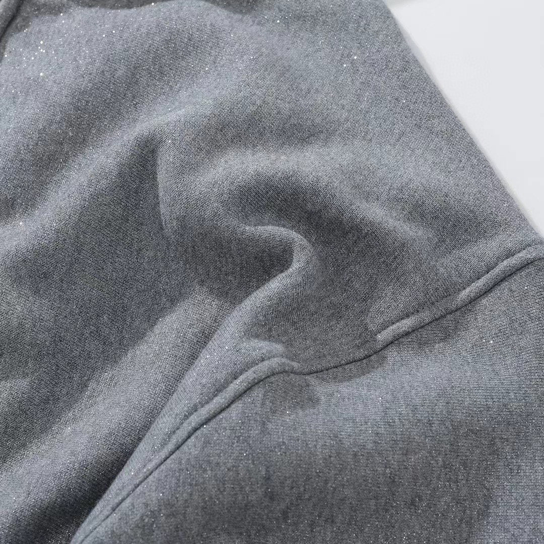 Alexander Wang Gray Zippered Loose Hooded Sweatshirt Ngvp #6687