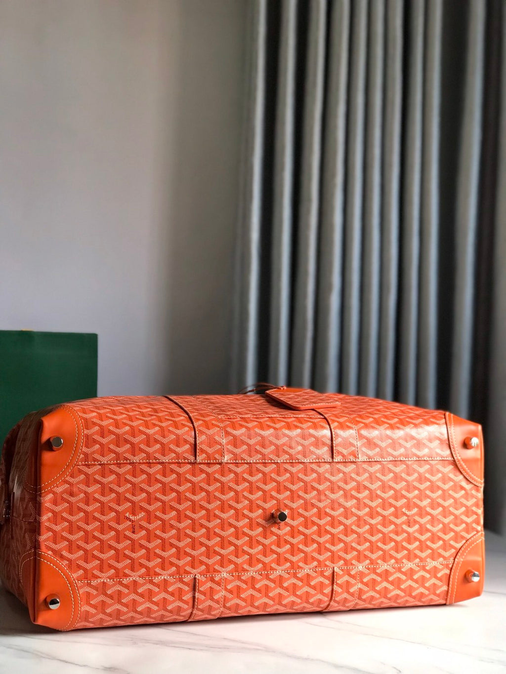 GOYARD Bowling45 Men's And Women's Fashion Classic All-over Print Zipper Closure Canvas Leather Oversized Travel Bag Bags BOWLIN045TY33CL33P #78364