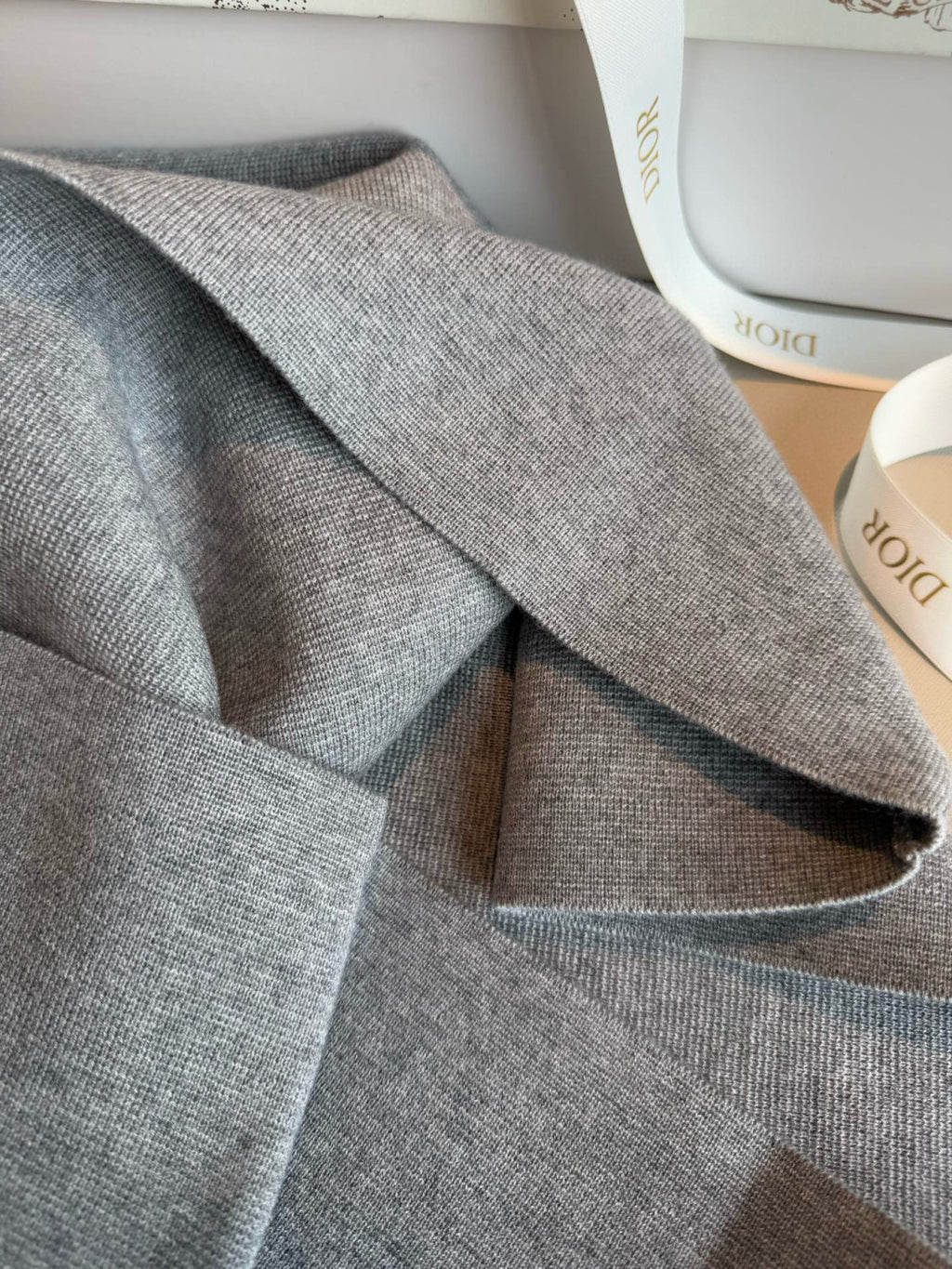 Dior Men's Spring and Autumn Solid Color Round Neck Cotton Wool Long Sleeve Sweater #75515