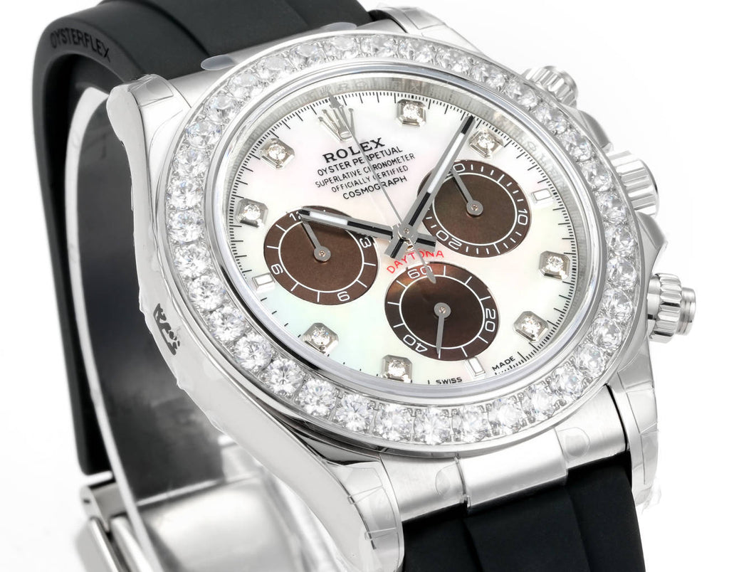 Rolex Men's Automatic Mechanical Movement 100 Meter Water Resistant Dial Watch with Diamonds #75863