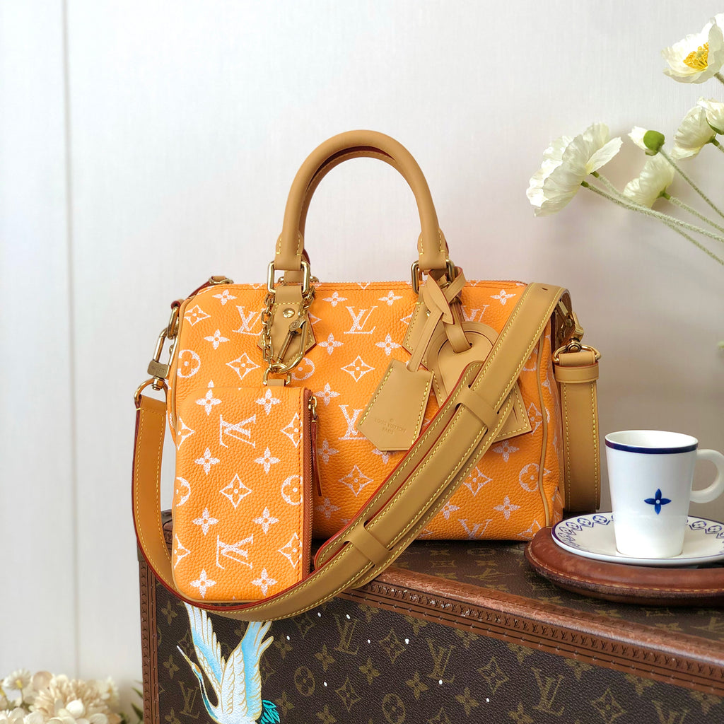 Louis Vuitton Women's Fashion Classic Cream Orange Logo Zipper Closure Leather Shoulder Bag Handbags In Small Medium And Large Sizes Crossbody Bag Bags #78653