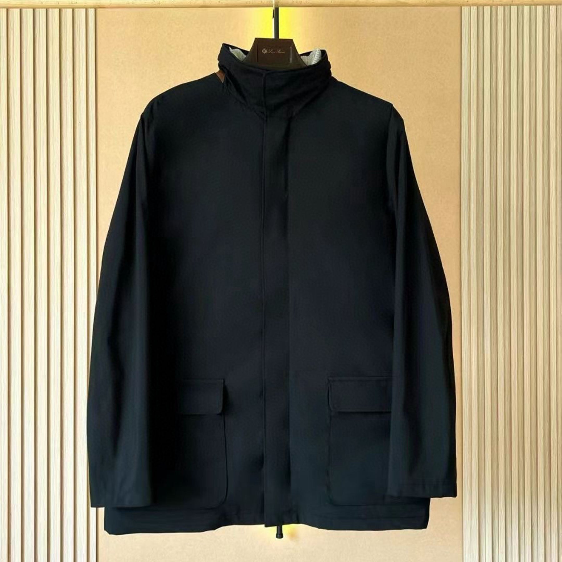 Loro Piana Men's Autumn/winter Solid Color Casual Zipper Jacket Fashionable Casual Pocket Stand-up Collar Long Sleeve Elegant Jacket Ngvp #2193
