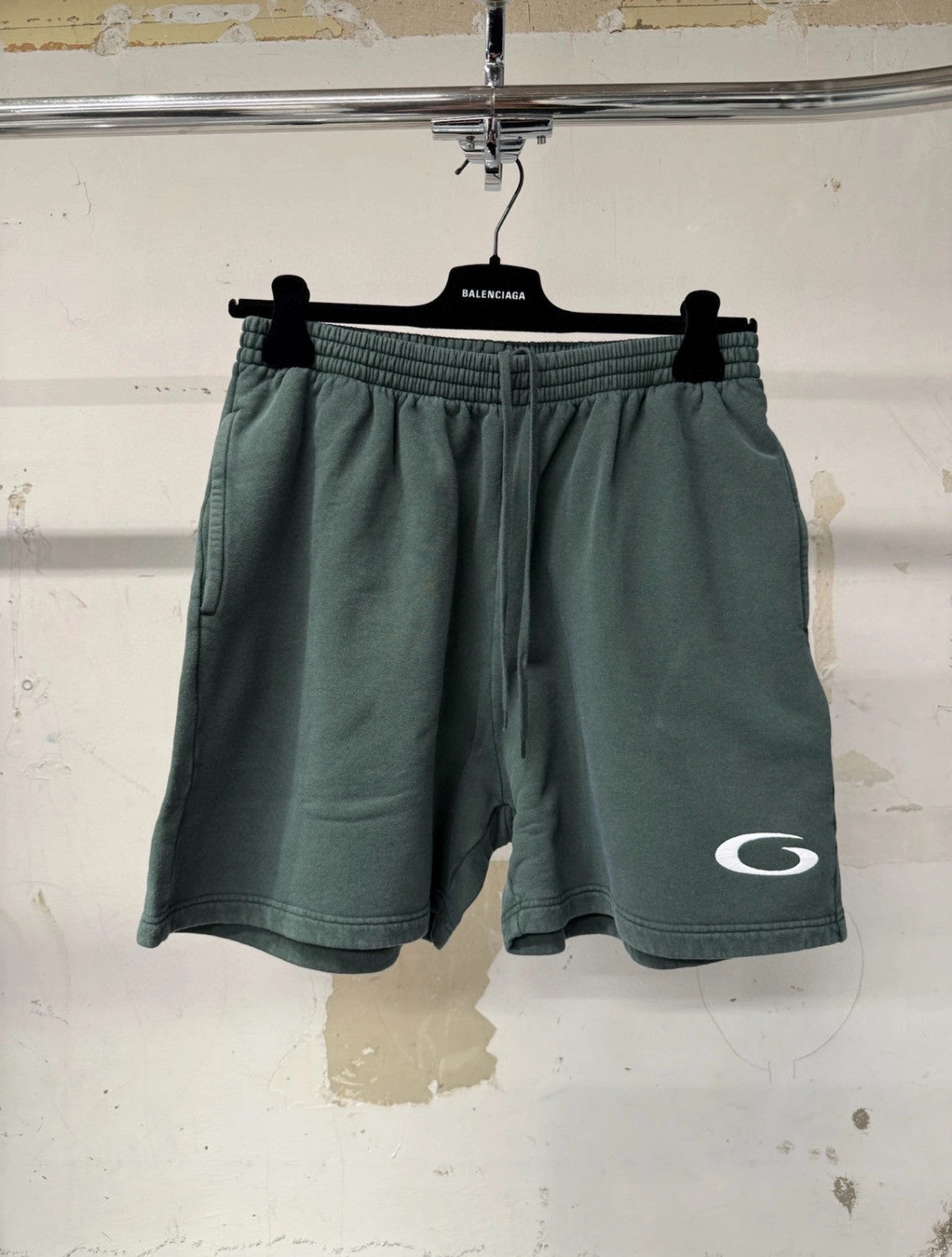 Balenciaga BASKETBALL Men's Summer Fashion Casual Solid Color Elastic Waist Loose Fit Cotton Athletic Shorts #78797