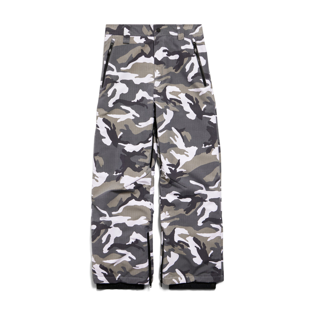 Balenciaga Men's Autumn and Winter Gray Camouflage Hooded Zipper Long Sleeve Nylon Parker Jacket Straight Ski Pants Suit Set #74772