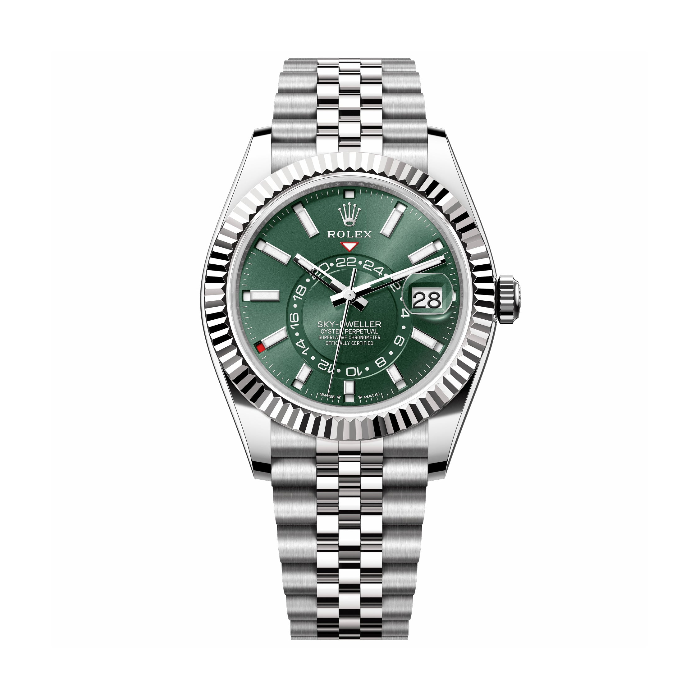 Rolex Men's Automatic Mechanical Movement Waterproof Solid Color Dial Stainless Steel Case Watch #72393