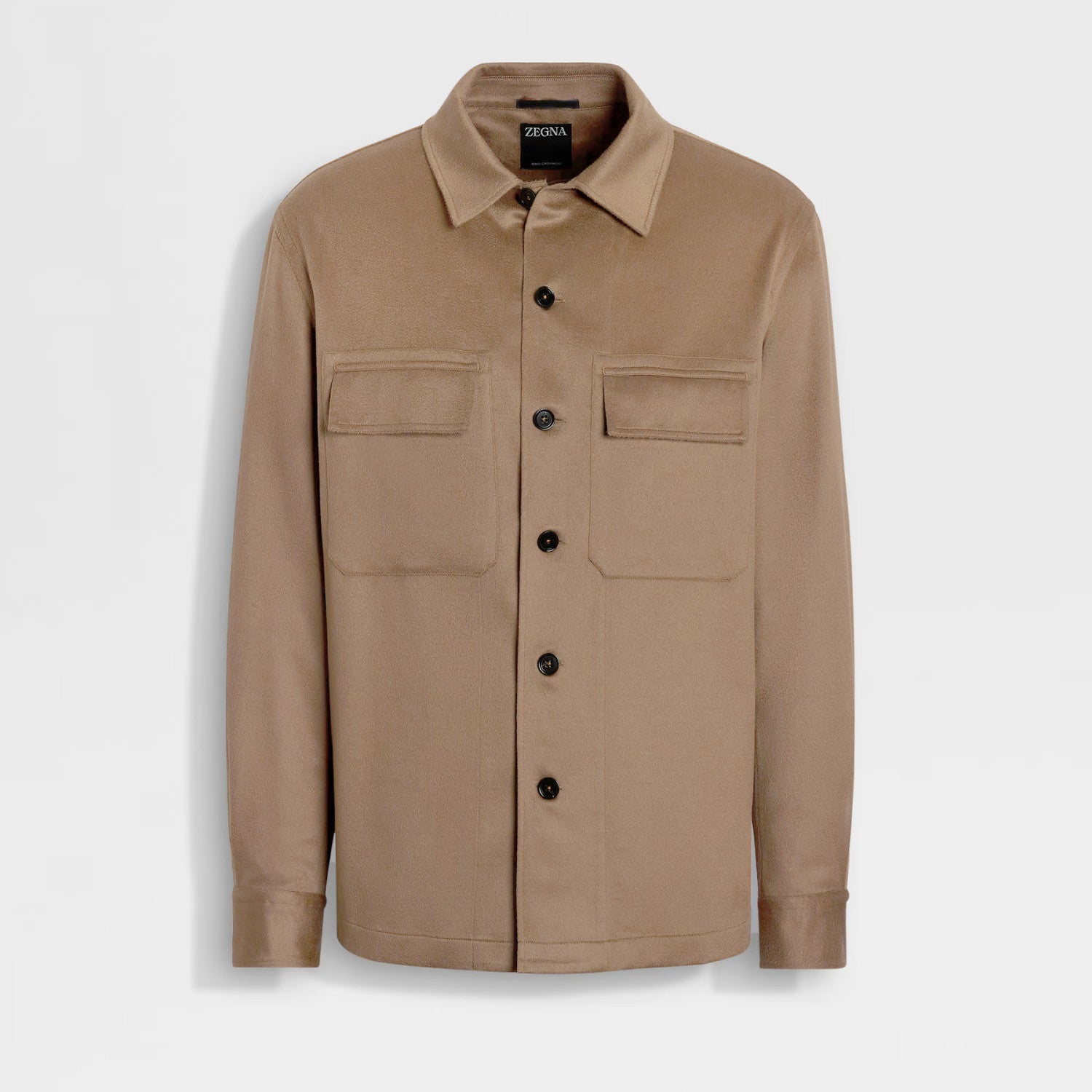 Ermenegildo Zegna Oasi Cashmere Alba Shirt Jacket Men's Luxury Solid Color Temperament Wool Shirt Fashion Casual Lapel Single Breasted Shirt Jacket Ngvp #2493