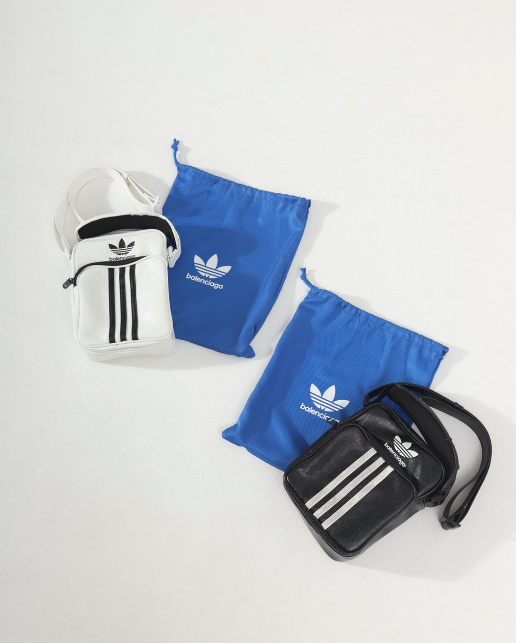 Balenciaga x Adidas Men's and Women's Unisex Fashion Casual Adjustable Strap Printed Leather Shoulder Bag Crossbody Bag Bags #78453