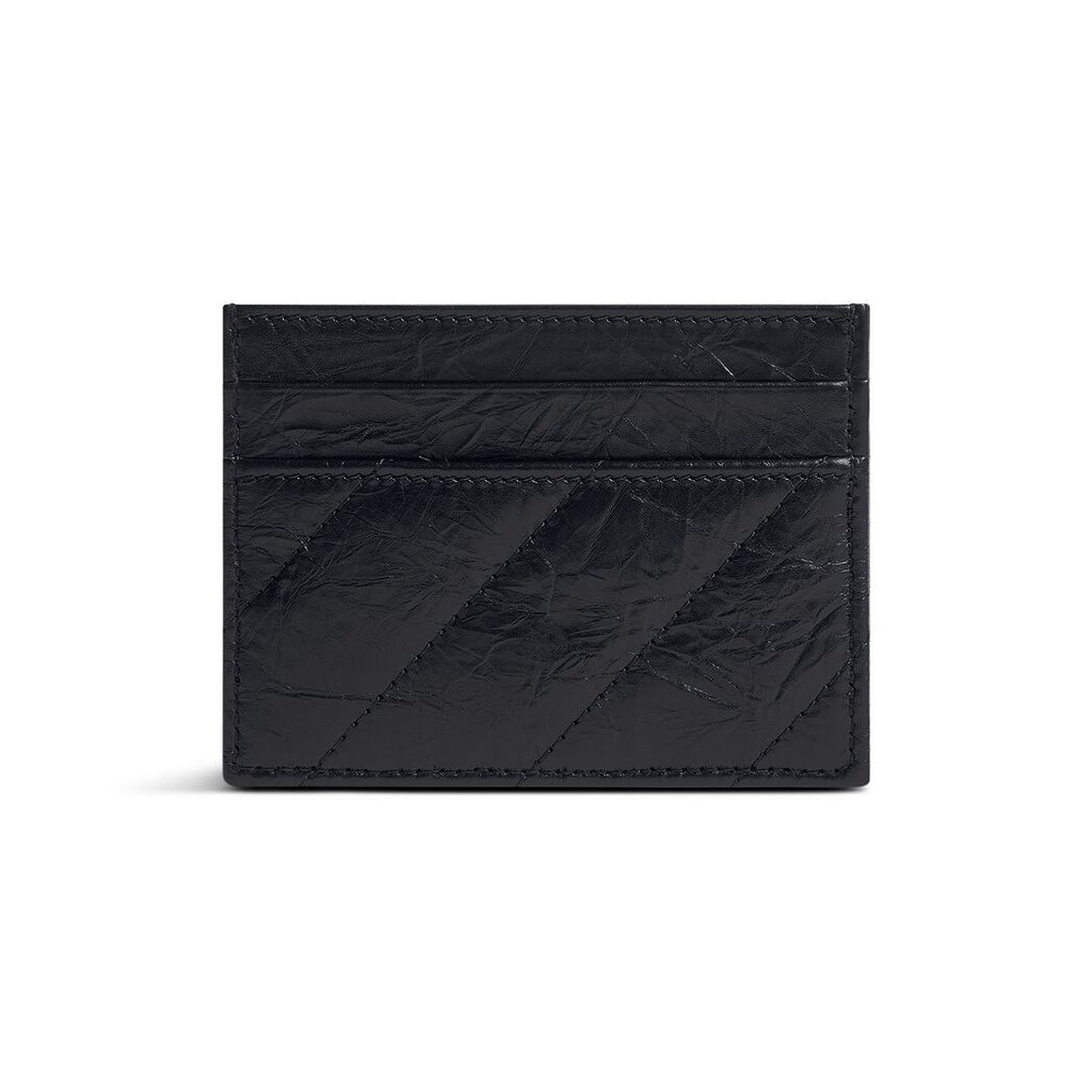 Balenciaga CRUSH Unisex Fashion Classic Solid-color Embossed B Logo Metal Accessories Card Holder Wallet  Bag Bags 766467210J11000 #78543