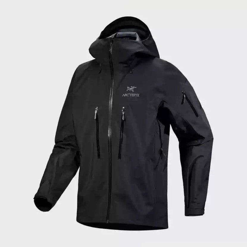 Arcteryx Autumn And Winter Solid Color Zipper Waterproof Windproof Long-Sleeved Hooded Jacket #73669