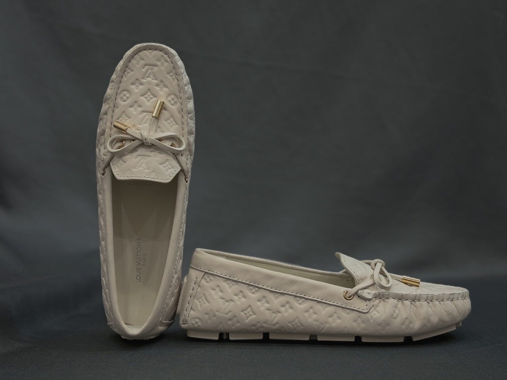 Louis Vuitton Women's Spring/Autumn Fashion Classic Round Toe Slip-On Leather Flat Low Top Loafers Shoes #78437