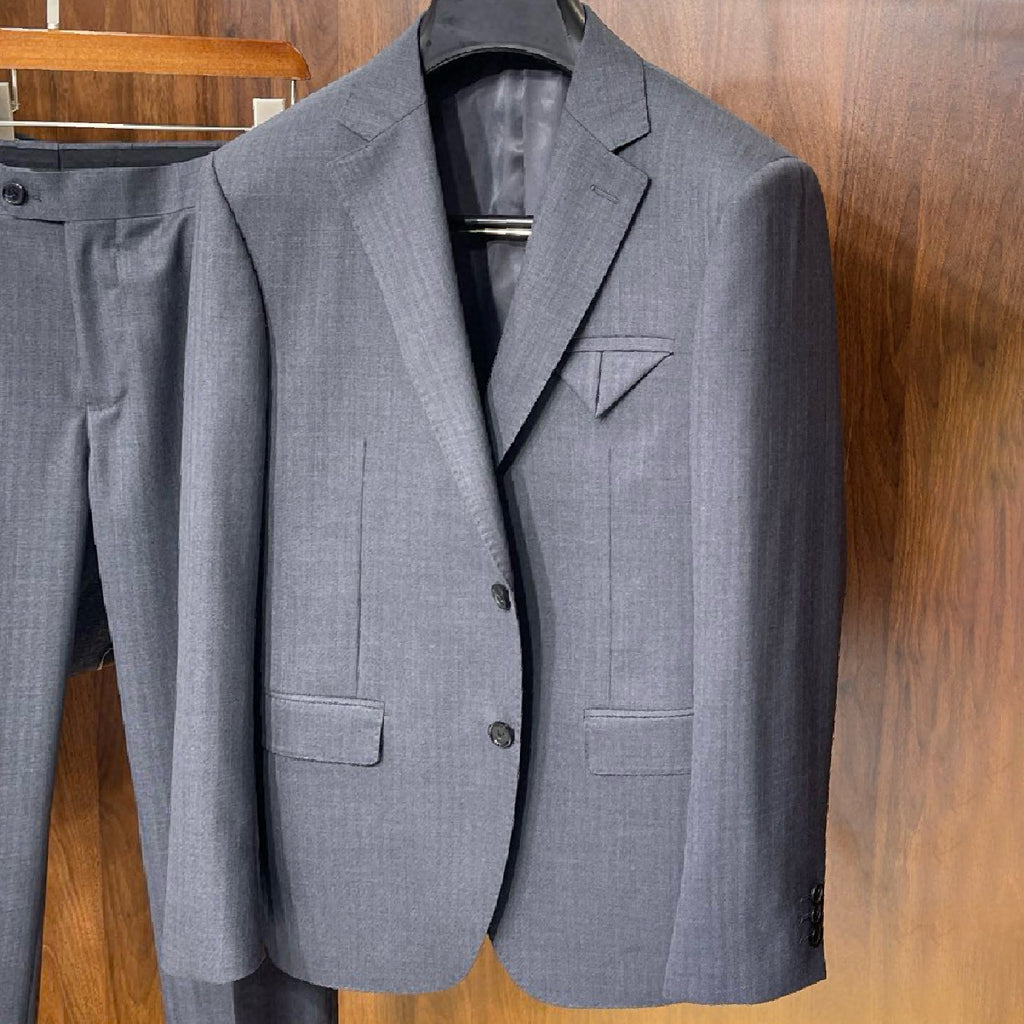 Bottega Veneta Men's Spring And Fall Solid Color Lapel Single-breasted Wool Suit Two-piece Suit Pants Suit  Ngvp #7756