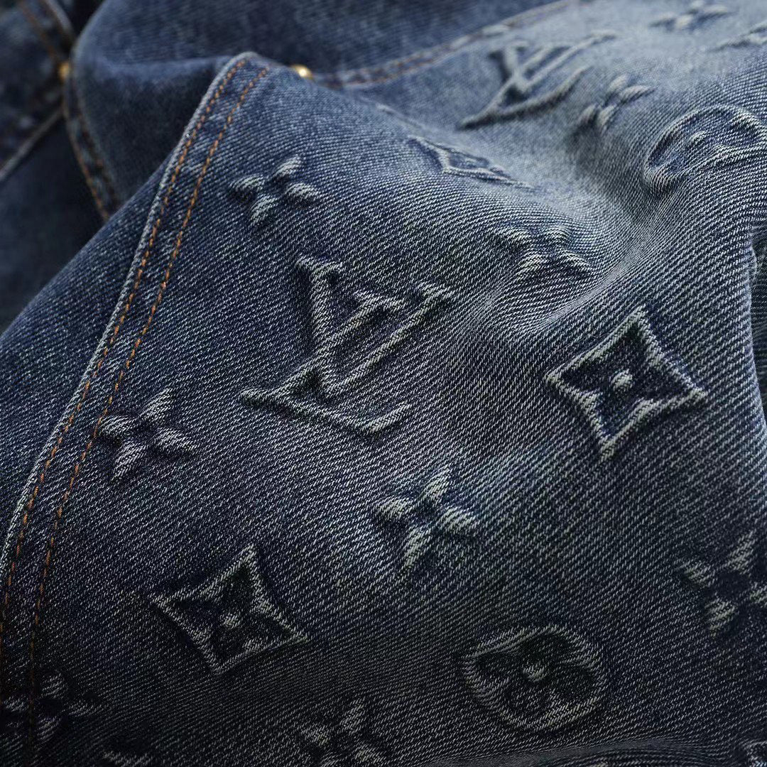 Louis Vuitton Workwear Denim Jacket Carpenter Pants Spring Autumn Long Sleeved Coat And Set #96337