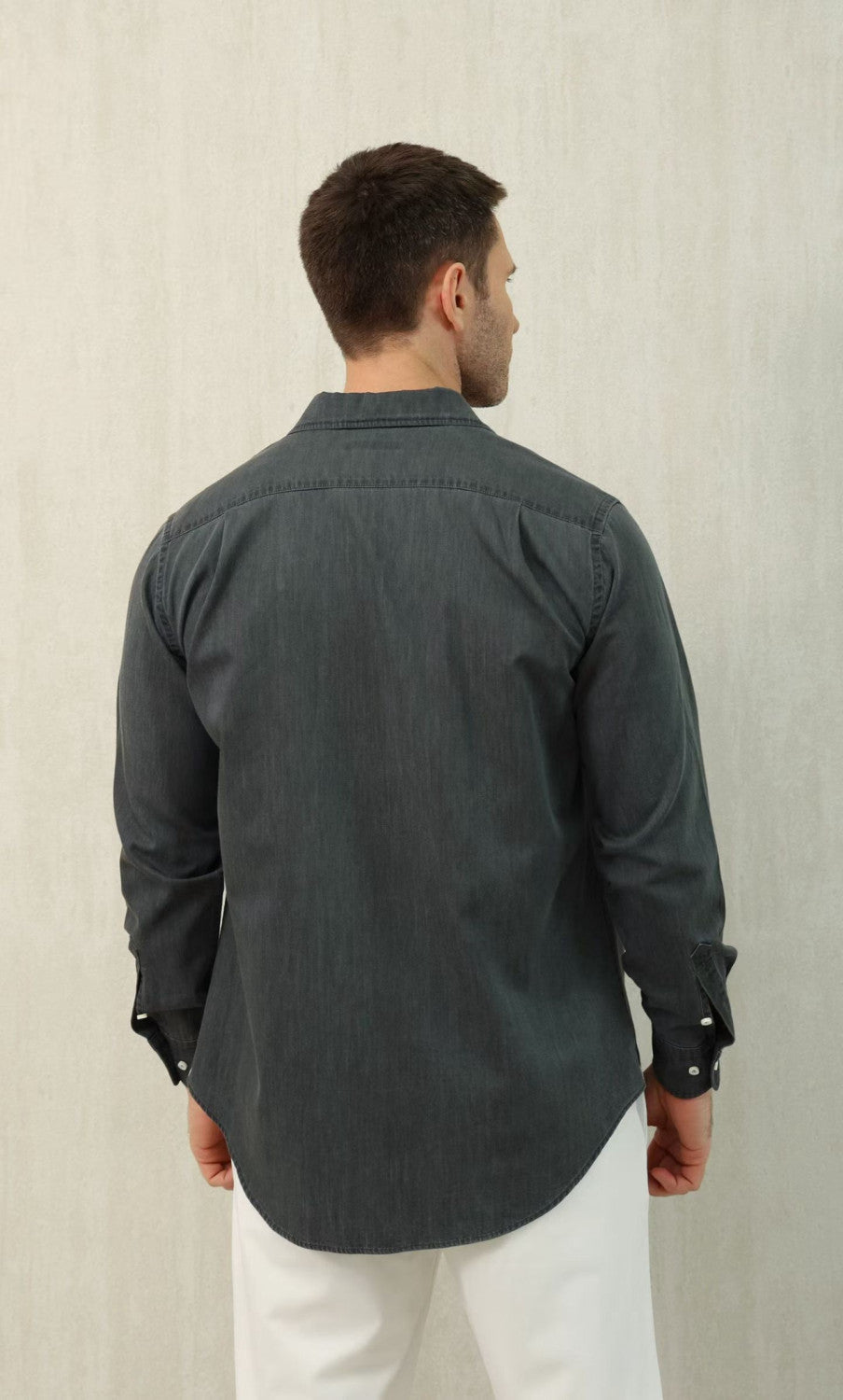 Loro Piana Top-quality Version André Shirt Cotton Ultra Stone-Washed #375405