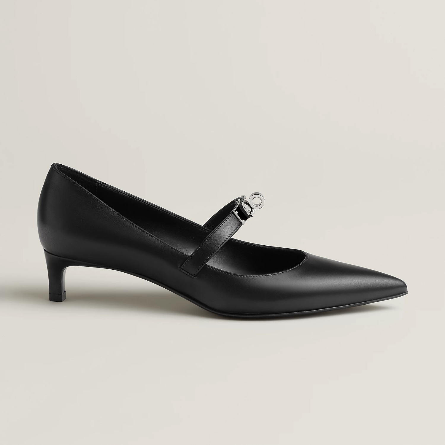 Hermes Women's Kiara 40 Pump Four Seasons Solid Color Pointy Toe Leather Stiletto High Heels Casual Shoes #81322