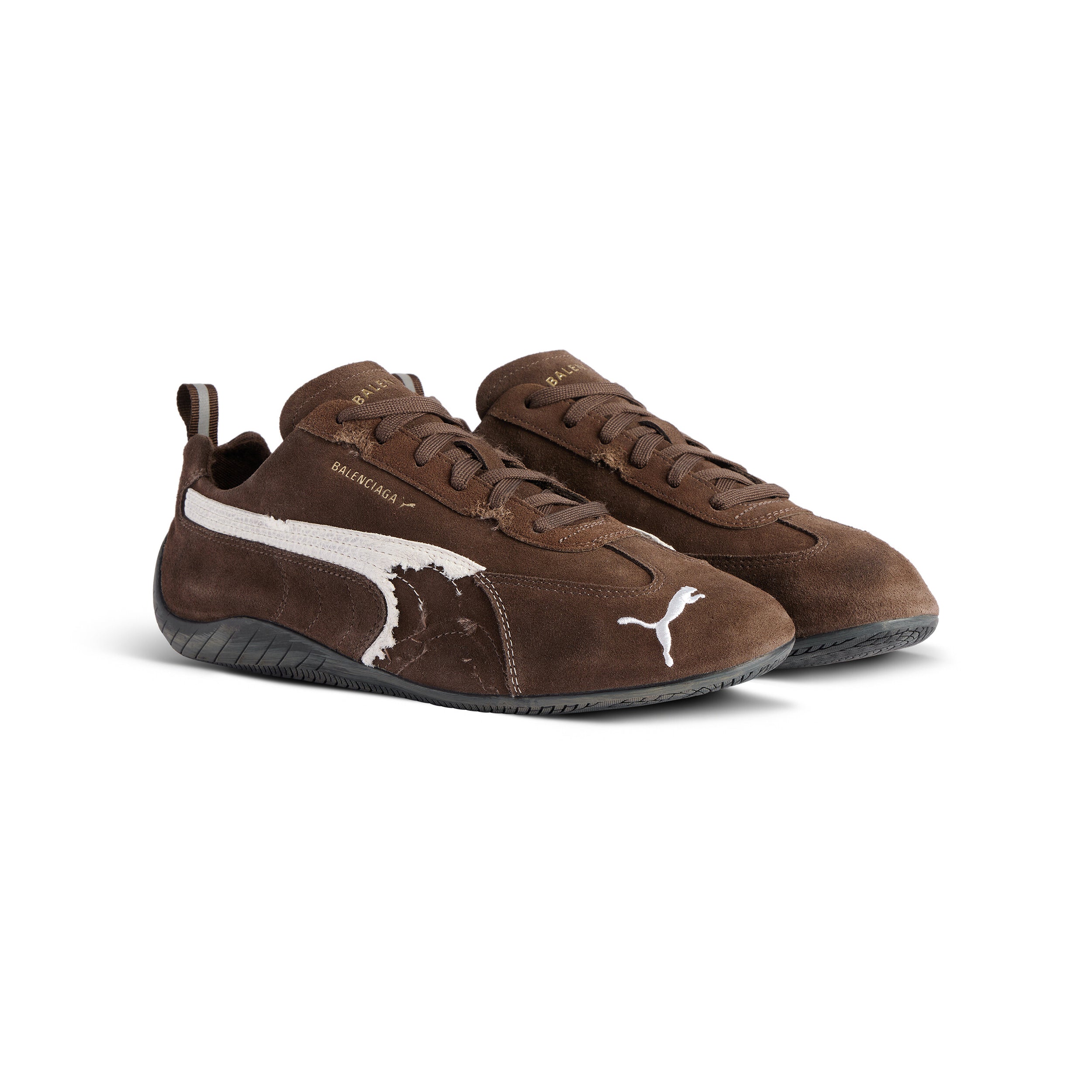 Balenciaga X PUMA SPEEDCAT BALENCIAGA Men's And Women's Spring/fall Fashion Casual Round Toe Lace Up Flat Low Top Thin Suede Sneakers Casual Shoes #79286