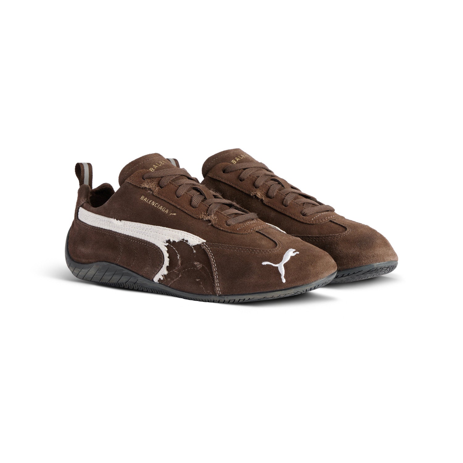 Balenciaga X PUMA SPEEDCAT BALENCIAGA Men's And Women's Spring/fall Fashion Casual Round Toe Lace Up Flat Low Top Thin Suede Sneakers Casual Shoes #79286