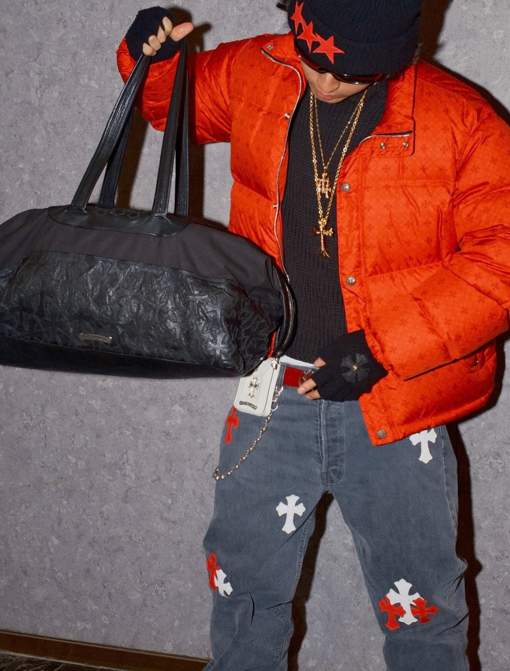 Chrome Hearts Red Goose Down Jacket #375548