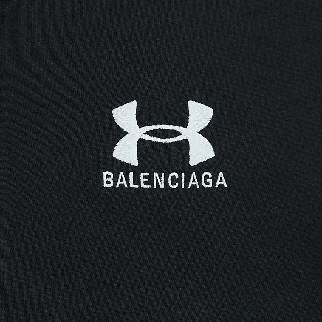 Balenciaga X Under Armour Men's and Women's Alphabet Printed Hooded Zipper Long Sleeve Sweatshirt Jacket Knit Sweatpants Pants Set Suit #72338