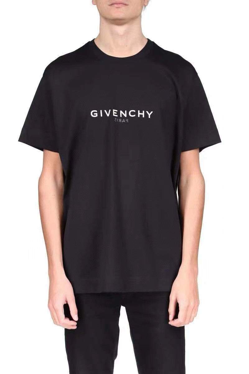 Givenchy Men's Summer Black Round Neck Short Sleeve Reverse Slim Fit T-shirt In Cotton #97669