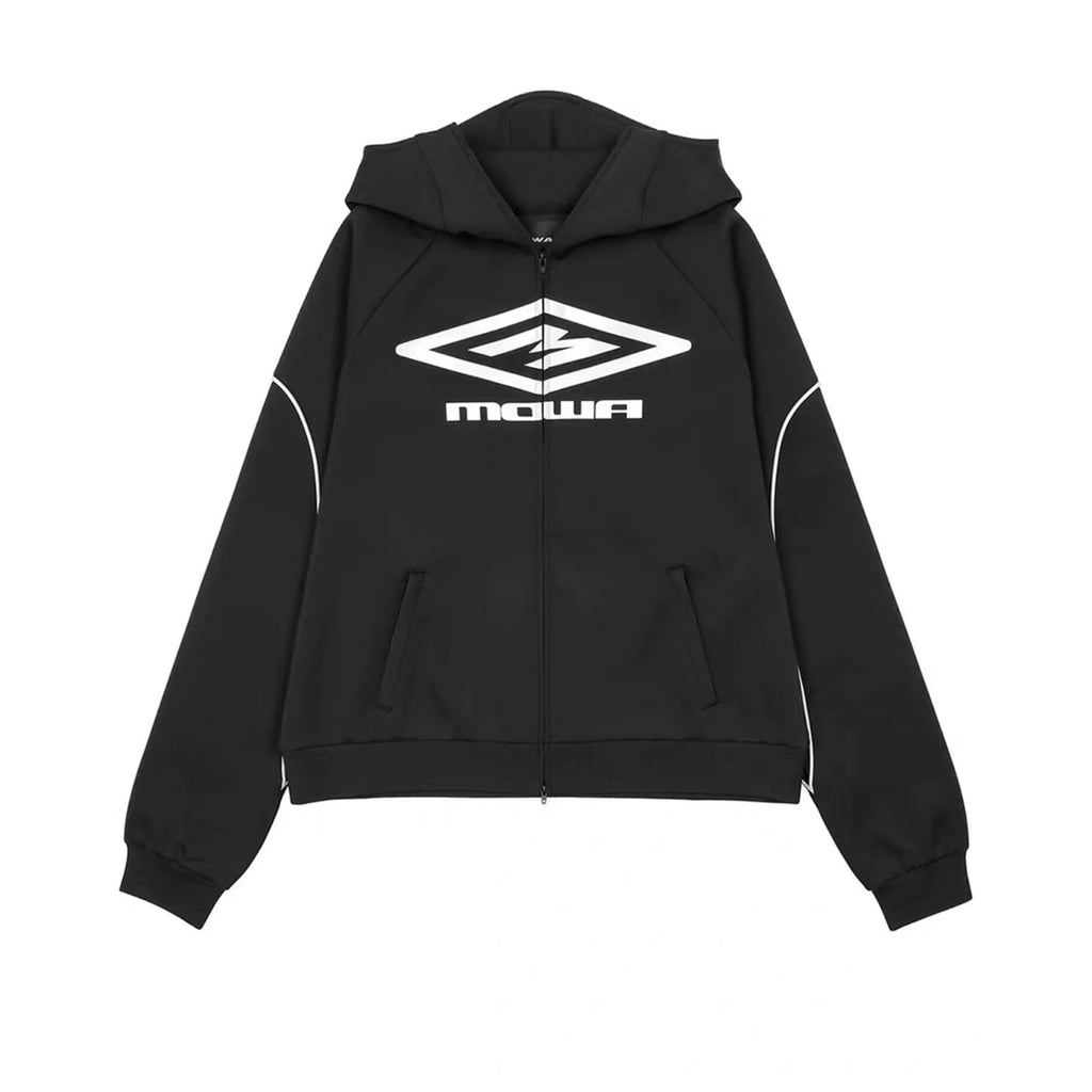 Mowalola Men's Spring And Autumn Black Short Wide Patchwork Sweatshirt Hoodie 0pium Style Playboicarti High Street Trend Fashion Hooded Sweatshirt Ngvp #1893