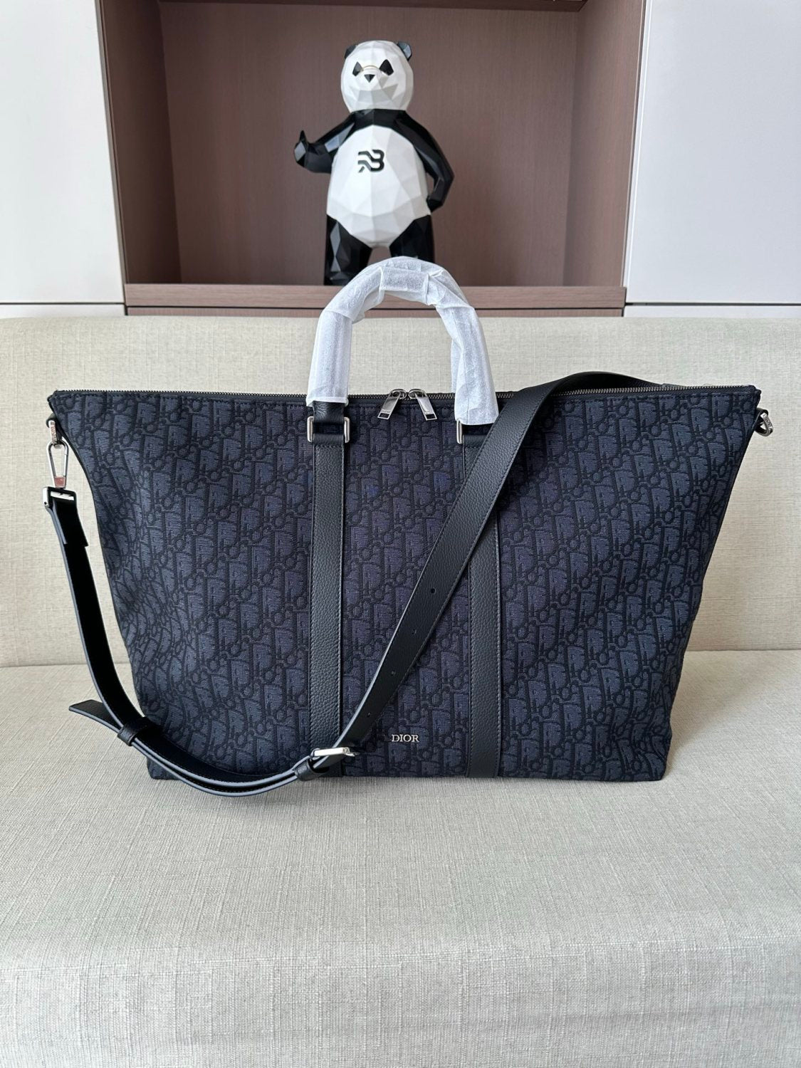 Dior Men's Weekender 40 Weekend Bag Jacquard Canvas Tote Shoulder Bag 2025 New Style Two-Tone Fashionable All-Over Print Bags 1ESDU134YKY_H27E #82351A