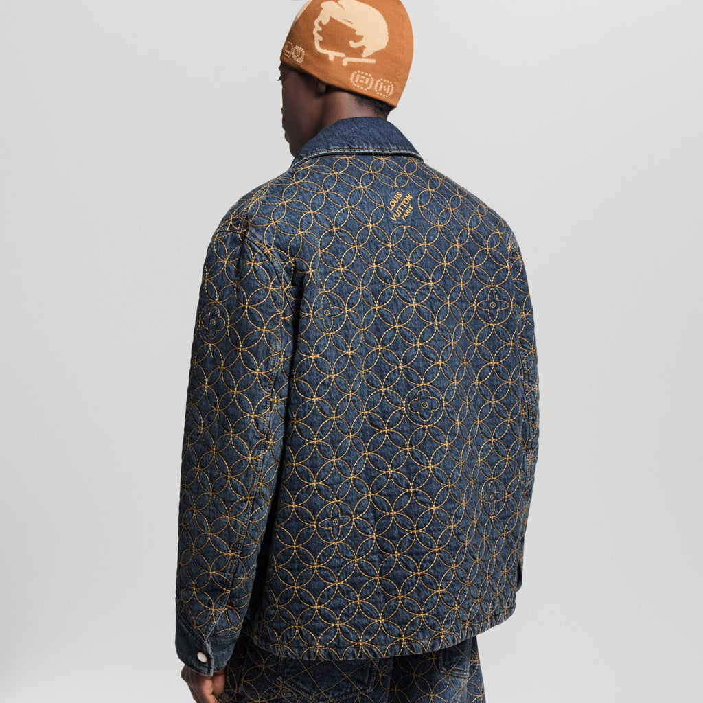 Louis Vuitton Men's And Women's Fall/Winter Fashion Casual Lapel Single Breasted Cotton Jacket Denim Jacket #79224