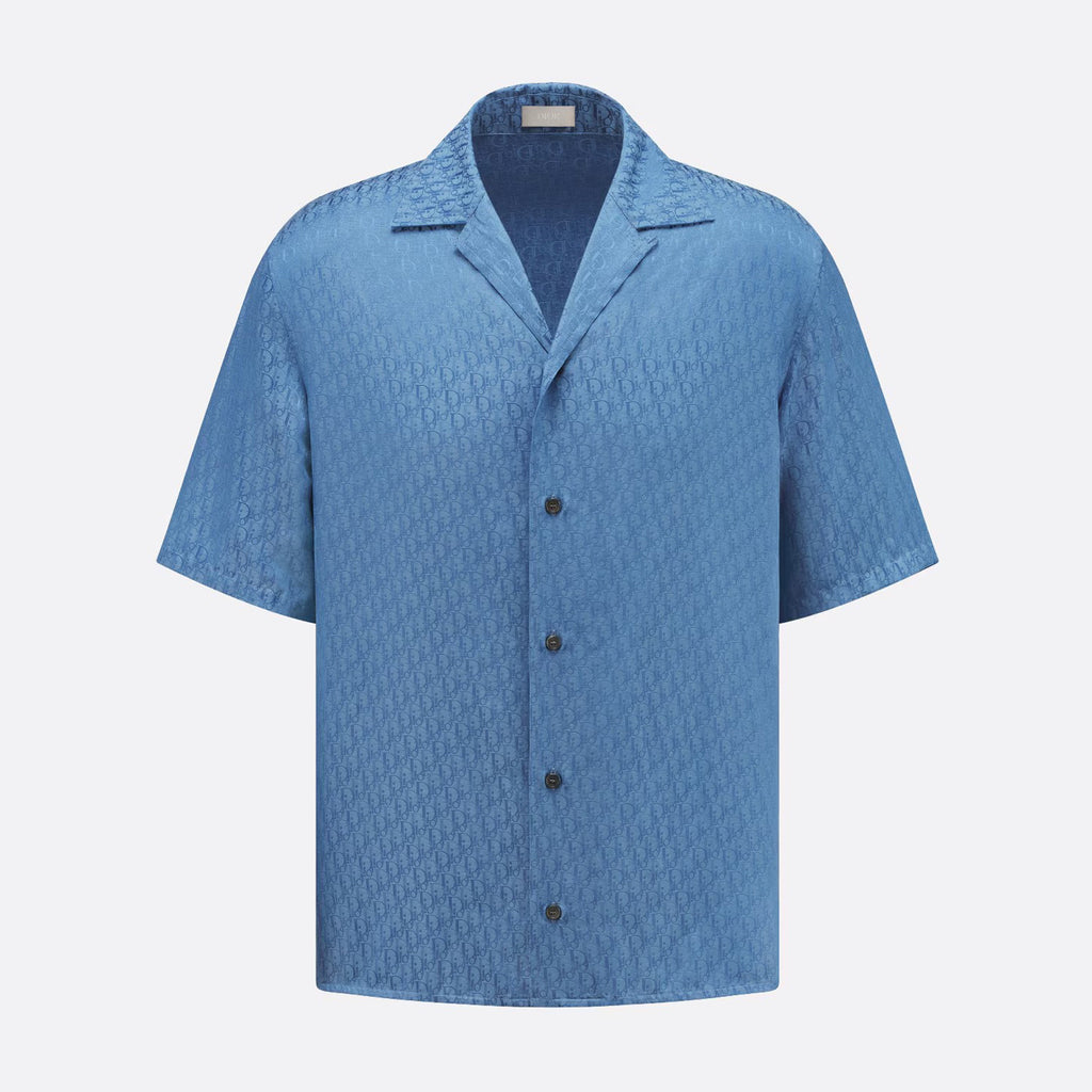 Dior Men's Summer Solid Color Letter Printed V-Neck Single Breasted Short Sleeve Shirt Elastic Waist Shorts Pants Set Suit #99769