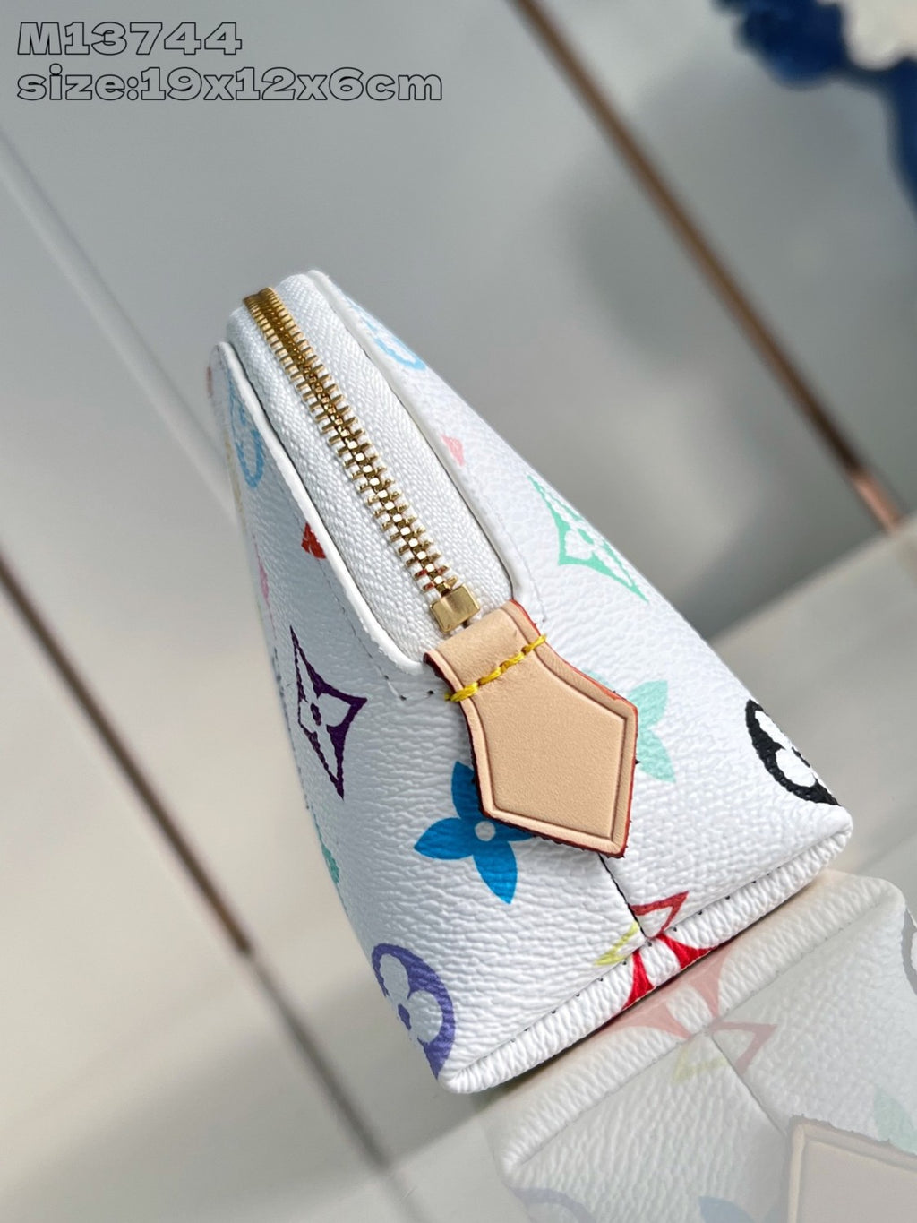 Louis Vuitton LV x TM Women's Colorful Logo Printed Zipper Closure Coated Canvas Leather Trimmed Toiletries Cosmetic Bag Bags #75163