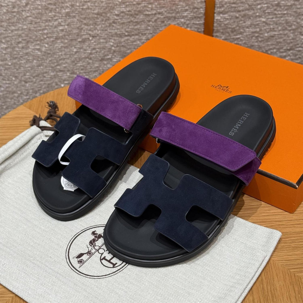 Hermes Women's Autumn and Winter Pure Color Suede Leather Casual Fashion Sandal Mop Shoes #77294