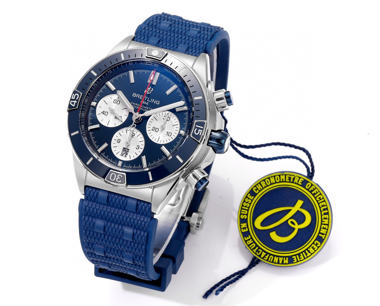 Breitling Silicone Bracelet Mechanical Watch #96675
