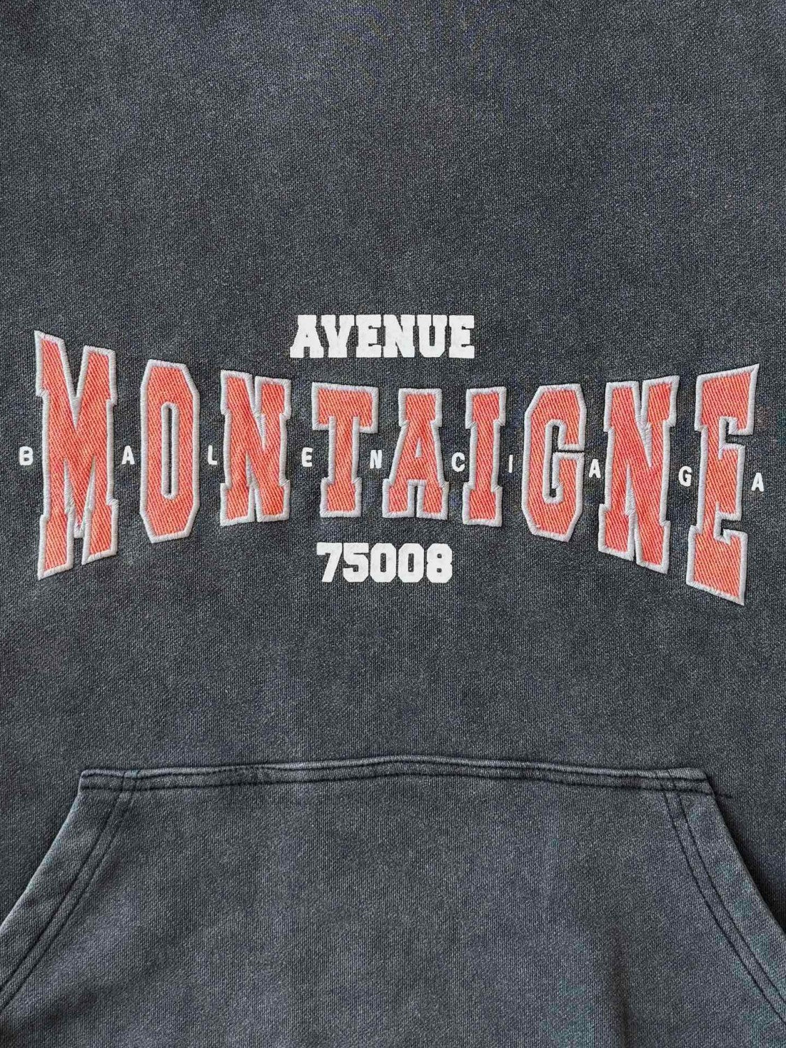 Balenciaga Men's Spring and Autumn Solid Color Letter Printed Cotton Hooded Sweatshirt #74277