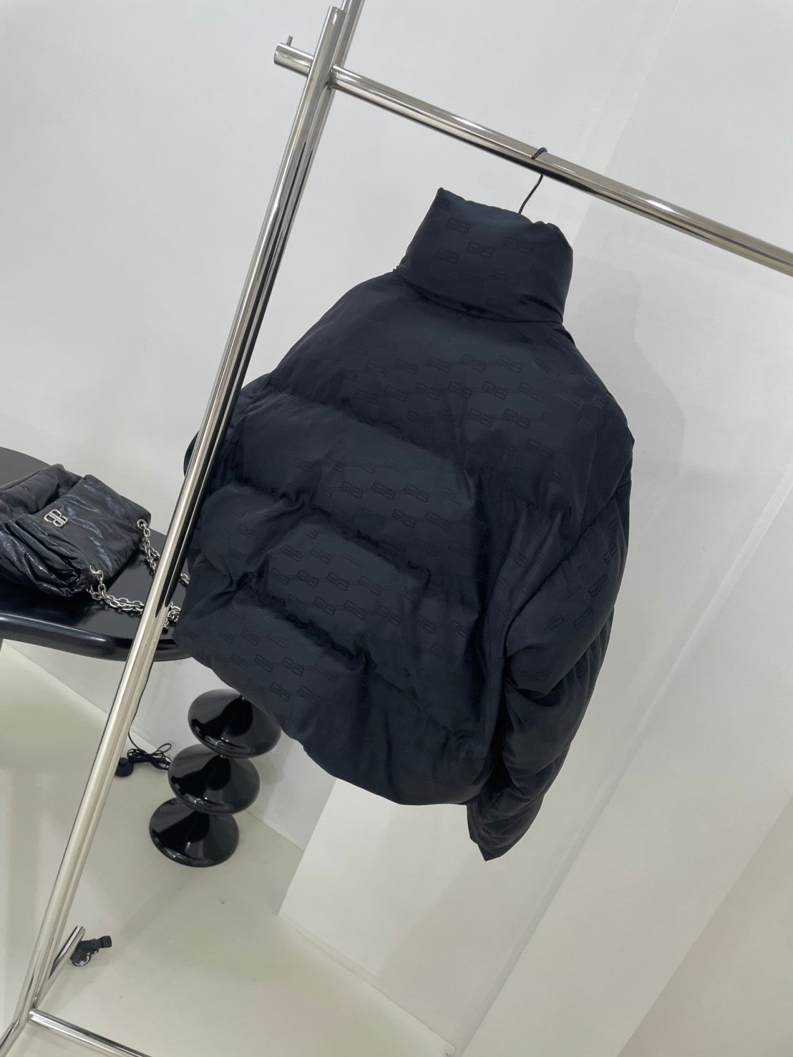 Balenciaga Men's Women's Autumn And Winter Standing Collar Solid Color Zipper Long Sleeve Puffer Down Jacket #73316