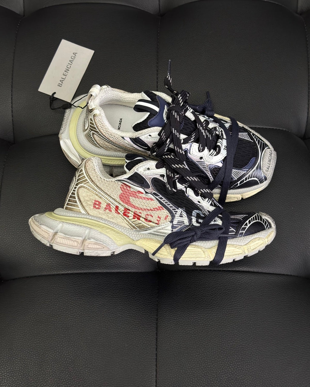 Balenciaga Men's 3xl Split Logo Sneaker #376545