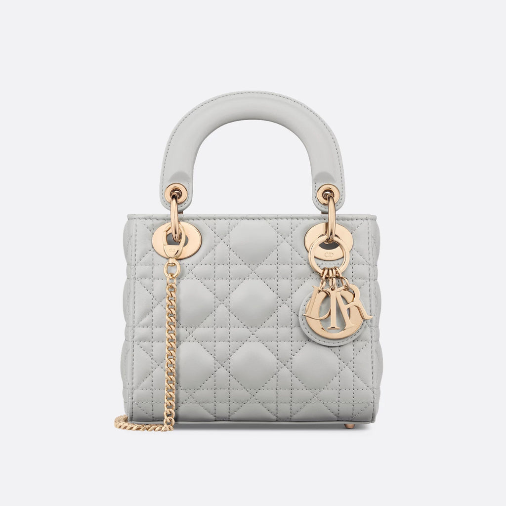 Dior Lady Women's Solid Color Metal Pendant Removable Chain Shoulder Strap Wicker Pattern Sheepskin Leather Single Shoulder Crossbody Handbag Bag Bags #77461